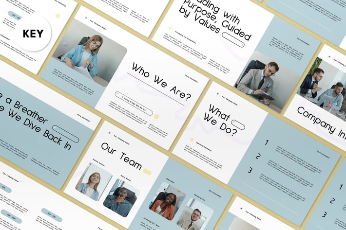 White Blue Modern Creative Company Keynote