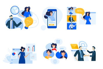 Flat design concept icons collection