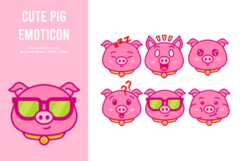 Cute Pig Emoticon