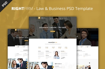 RIGHTFIRM - Law & Business PSD Template