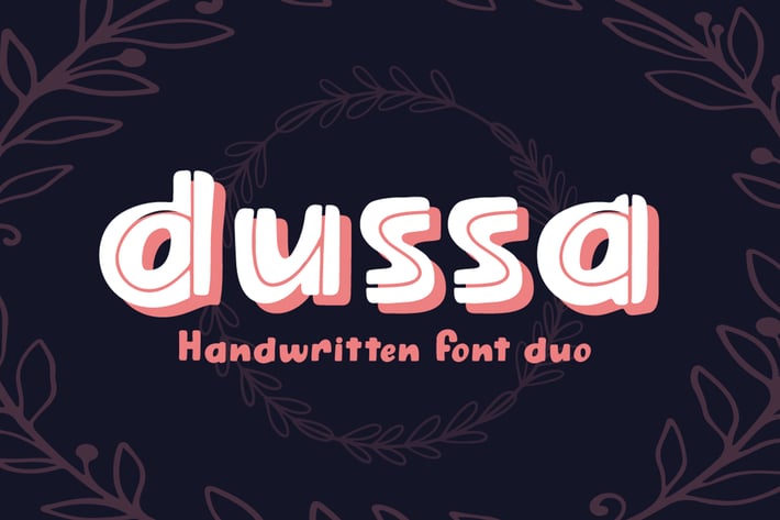 Dussa - Handwritten Font Duo