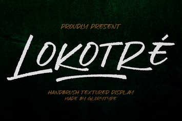 Lokotre Handbrush Textured Display Font