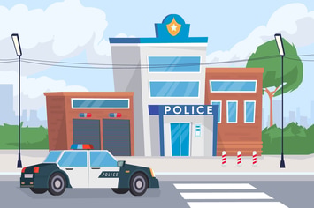 Police Department - Illustration Background
