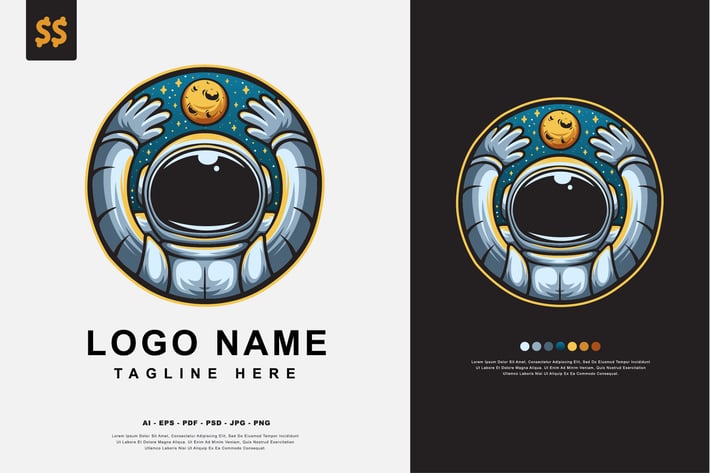 Astronaut Logo Character Design