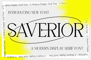 Saverior - Advertisement Font