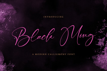 Black Ming - Handwritten Script Font