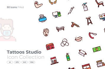 Tattoos Studio Filled Icon