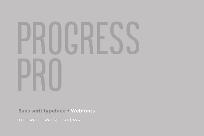 Progress pro - Modern Typeface + WebFont