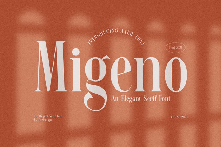 Migeno Elegant Serif Font Typeface