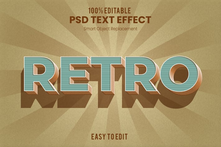 Retro 3D Text Effect 