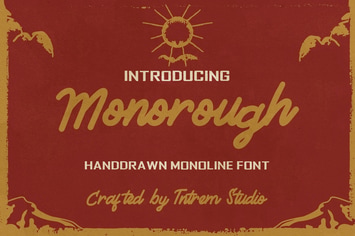 Monorough - Handdrawn Monoline Font