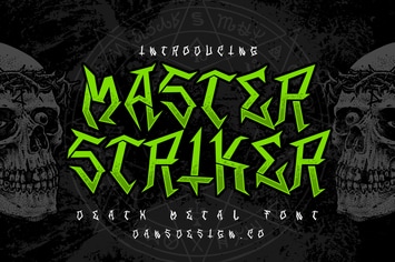 MASTER STRICKER Metal Horror Music Font