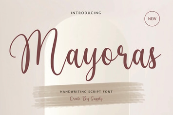 Mayoras Elegant Modern Handwritten Script Font