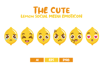 Cute Lemon Social Media Emoticon