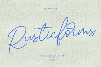 Rusticforms Signature Script Font