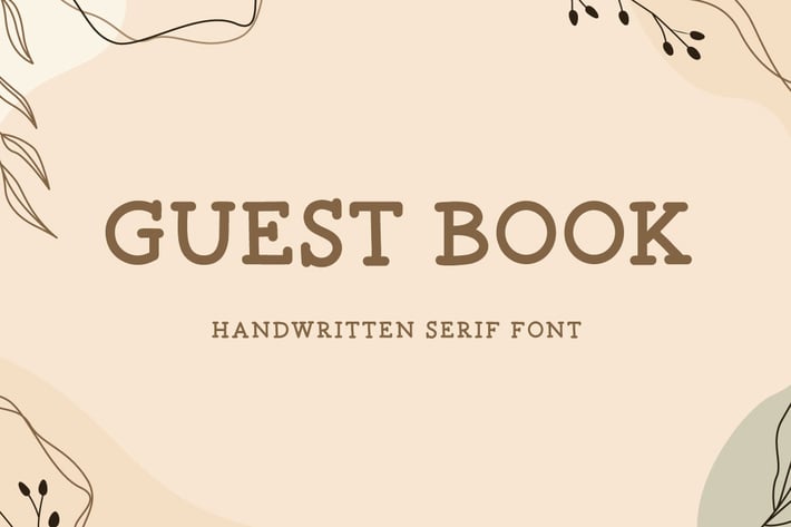 Guest Book - Handwritten Serif Font