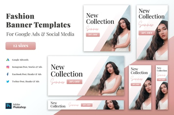 Clothes Fashion Pink Google Ads Web Banners & Post