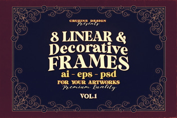 8 Decorative & Linear Frames - Vol.1