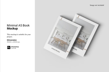 Minimal A5 Book Mockup