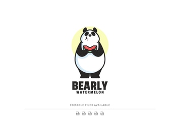 Panda Cartoon Logo