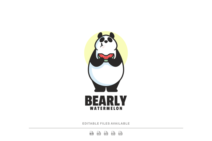 Panda Cartoon Logo