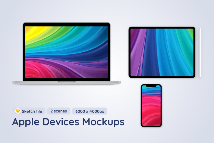Apple Mobile Devices - 2 Sketch Mockups