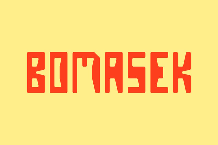 Bomasek -Display Font