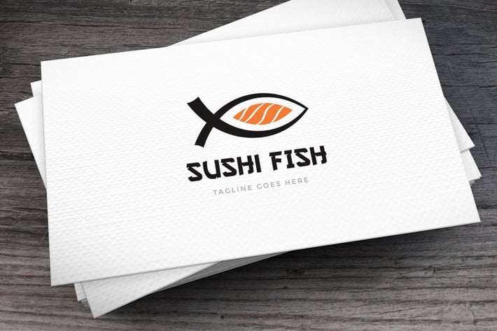 Sushi Fish Logo Template
