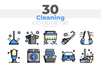 30 Cleaning Icons