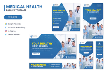 Medical Health Banner Set Template