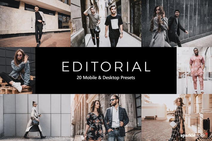 20 Editorial Lightroom Presets & LUTs