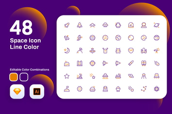 Space Icon Line Color 