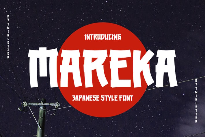 MAREKA - Japanese style font