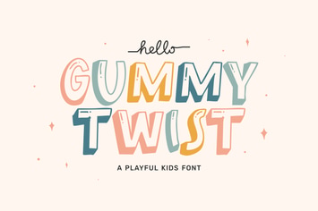 Gummy Twist - Hand Drawn Playful Font