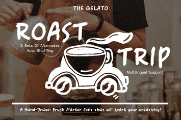 Roast Trip Handwritten Brush Paint Marker Font