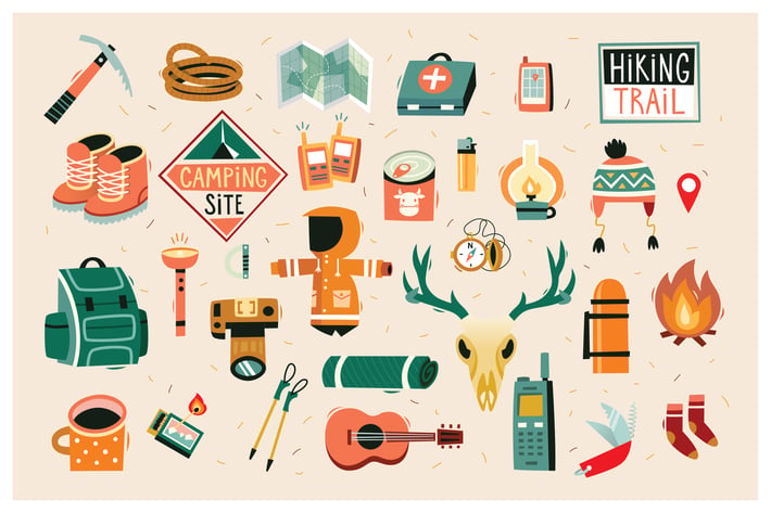 Hiking equipment images