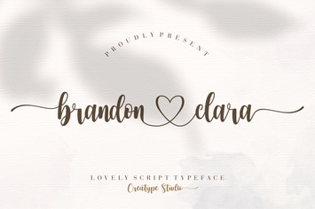 Brandon Clara Lovely Script