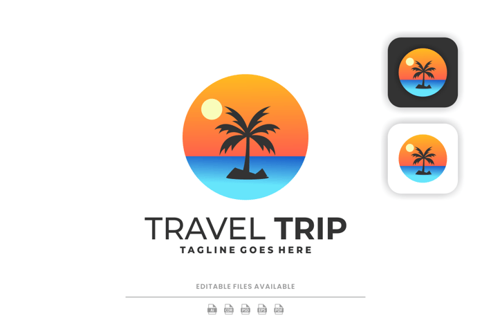 Travel Trip Gradient Logo