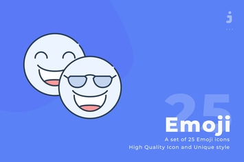 25 Emoji icons - Web icon