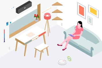 Smart Things for Smart Home Isometric Illustration