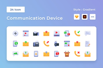 Communication Device Gradient Icon