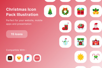 Christmas Icon Pack Illustration