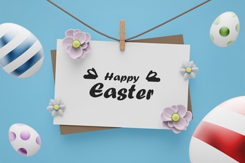 Easter Card Mockup Template