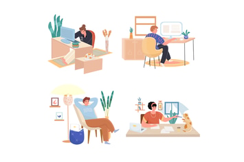 Freelance Concept Scenes Set