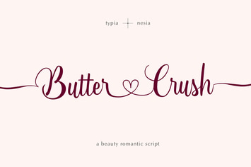 Butter Crush - Wedding Calligraphy Script Font