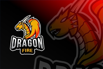 Dragon Fire Esport Logo Template