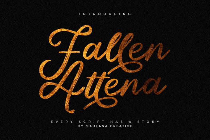 Fallen Attena - Brush Font