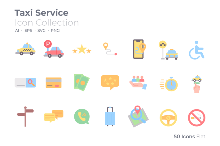Taxi Service Color Icon