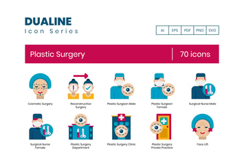 70 Plastic Surgery Icons