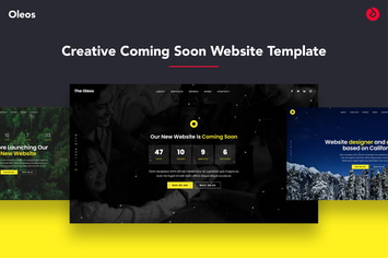 Creative Coming Soon Website Template - Oleos 